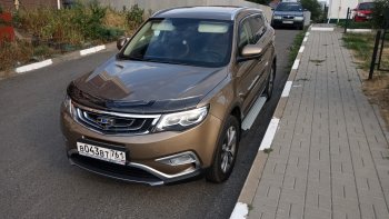 2 299 р. Дефлектор капота CA-Plastiс  Geely Atlas  NL3 (2016-2022) (Серия Art черная)  с доставкой в г. Москва. Увеличить фотографию 4