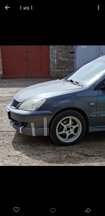 5 749 р. Накладка переднего бампера Sport 2.0 Mitsubishi Lancer 9 CS седан 2-ой рестайлинг (2005-2009) (Неокрашенная)  с доставкой в г. Москва. Увеличить фотографию 2