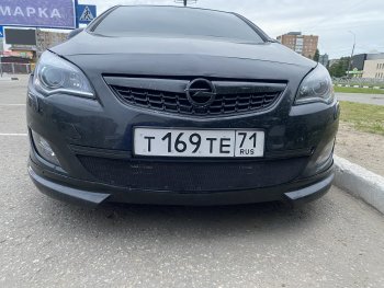 1 469 р. Сетка на бампер Russtal (черная)  Opel Astra  J (2009-2012) хэтчбек 5 дв. дорестайлинг  с доставкой в г. Москва. Увеличить фотографию 4