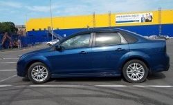 4 199 р. Пороги накладки FT  Ford Focus  2 (2004-2011)  седан дорестайлинг, универсал дорестайлинг, хэтчбэк 5 дв. дорестайлинг, седан рестайлинг, универсал рестайлинг, хэтчбэк 5 дв. рестайлинг (Неокрашенные)  с доставкой в г. Москва. Увеличить фотографию 4