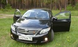 1 299 р. Комплект ресничек на фары Sport  Toyota Corolla  E150 (2006-2010) седан дорестайлинг (Неокрашенные)  с доставкой в г. Москва. Увеличить фотографию 2