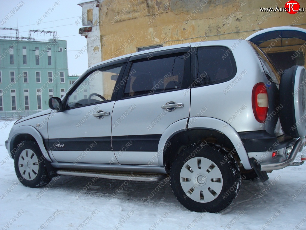 1 799 р. Арки крыльев Кураж 2  Chevrolet Niva  2123 (2002-2008), Лада 2123 (Нива Шевроле) (2002-2008) (Неокрашенные)  с доставкой в г. Москва