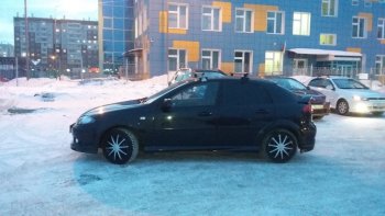 2 569 р. Пороги накладки Атланта  Chevrolet Lacetti  хэтчбек (2002-2013) (Неокрашенные)  с доставкой в г. Москва. Увеличить фотографию 2