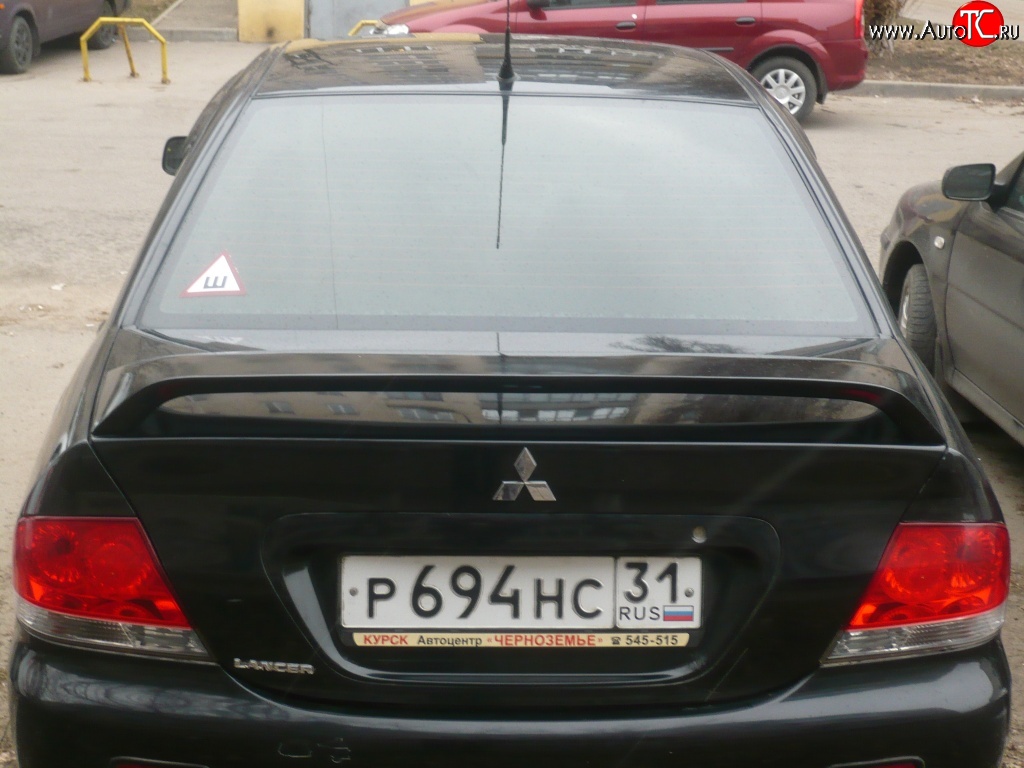 3 999 р. Средний спойлер 2.0 стандарт Mitsubishi Lancer 9 1-ый рестайлинг седан (2003-2005) (Без места под стоп-сигнал, Неокрашенный)  с доставкой в г. Москва