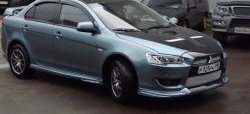 31 799 р. Пластиковый капот Evo Mitsubishi Lancer 10 седан дорестайлинг (2007-2010) (Неокрашенный)  с доставкой в г. Москва. Увеличить фотографию 8