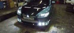 31 799 р. Пластиковый капот Evo  Mitsubishi Lancer  10 (2007-2017) седан дорестайлинг, хэтчбэк дорестайлинг, седан рестайлинг, хэтчбек 5 дв рестайлинг (Неокрашенный)  с доставкой в г. Москва. Увеличить фотографию 7