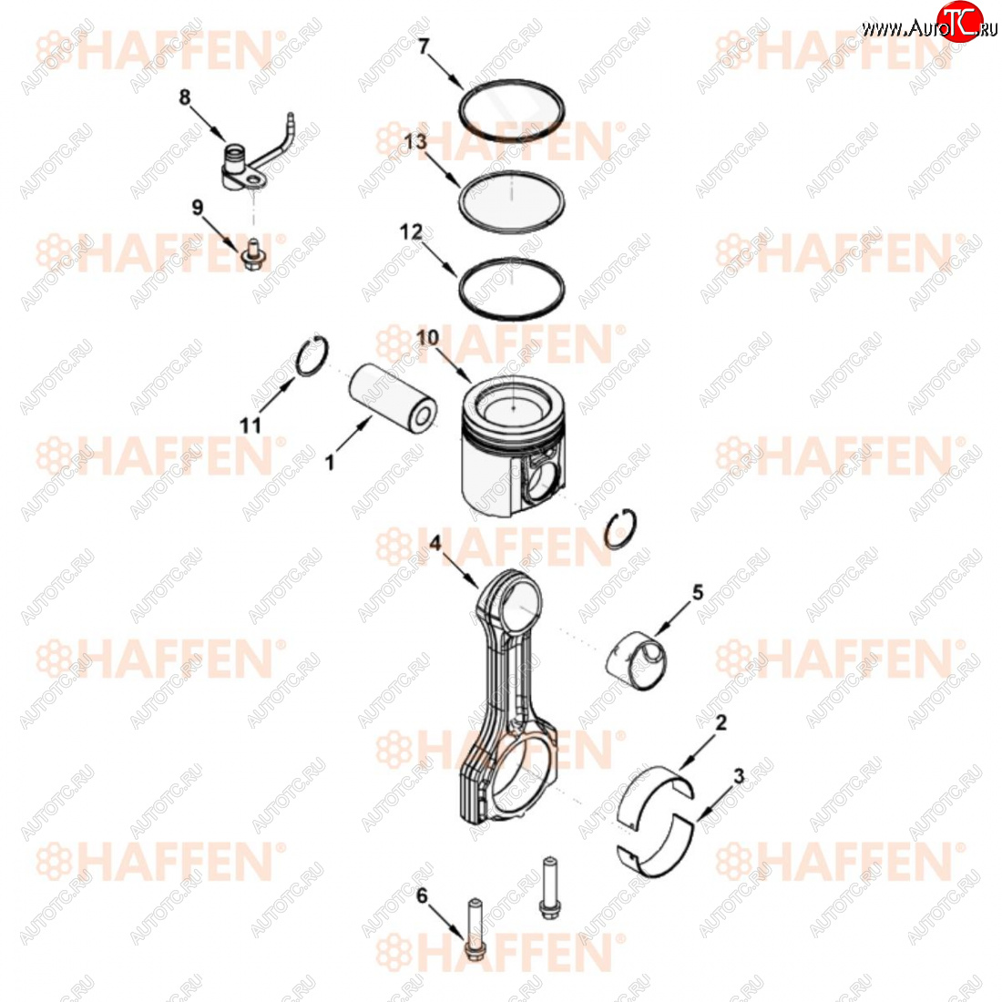 5 399 р. Комплект вкладышей шатунных (оригинал) ISF 2.8 HAFFEN ГАЗ ГАЗель 3302 дорестайлинг шасси (1994-2002)  с доставкой в г. Москва