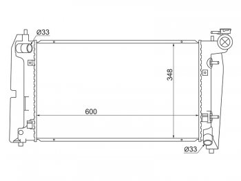 Радиатор двигателя SAT (трубчатый, пробка R102A) Toyota WILL (2000-2001)