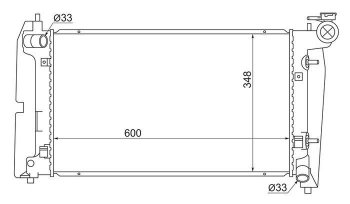Радиатор двигателя SAT (трубчатый) Toyota WILL (2000-2001)