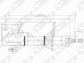 3 099 р. Амортизатор передний SAT (LH=RH)  Geely MK (2006-2015), Geely MK Cross (2011-2016), Toyota Echo  XP10 (1999-2002), Toyota Funcargo (2002-2005), Toyota Ist  XP60 (2001-2005), Toyota Platz ( рестайлинг) (1999-2005), Toyota Probox (2002-2014), Toyota Succeed (2002-2014), Toyota Vitz  XP10 (1998-2001), Toyota WILL (2001-2025), Toyota Yaris  XP10 (1999-2005)  с доставкой в г. Москва. Увеличить фотографию 1