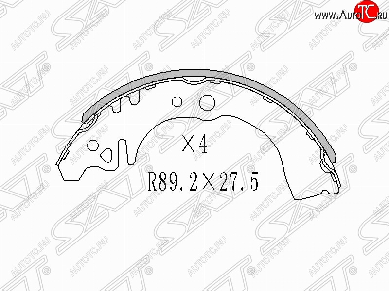 1 069 р. Колодки тормозные задние SAT Lifan Smily 330 хэтчбэк рестайлинг (2014-2017)  с доставкой в г. Москва