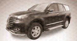 13 349 р. Алюминиевые пороги Slitkoff Optima Silver  Great Wall Hover H3 (2014-2016)  рестайлинг  с доставкой в г. Москва. Увеличить фотографию 2