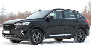 10 749 р. Рейлинги крыши АПС  Haval F7 (2018-2024)  дорестайлинг,  рестайлинг (Серебристые, без поперечин)  с доставкой в г. Москва. Увеличить фотографию 2