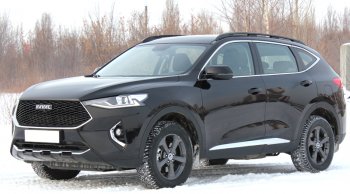 10 749 р. Рейлинги крыши АПС Haval F7  дорестайлинг (2018-2022) (Серебристые, без поперечин)  с доставкой в г. Москва. Увеличить фотографию 4