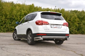 25 999 р. Защита порогов из трубы Ø63 Petroil Tuning  Haval H6 (2013-2020) дорестайлинг (Нержавеющая полированная сталь)  с доставкой в г. Москва. Увеличить фотографию 2