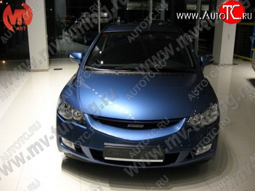 4 599 р. Решетка радиатора MUGEN  Honda Civic  FD (2005-2008) седан дорестайлинг (Неокрашенная)  с доставкой в г. Москва