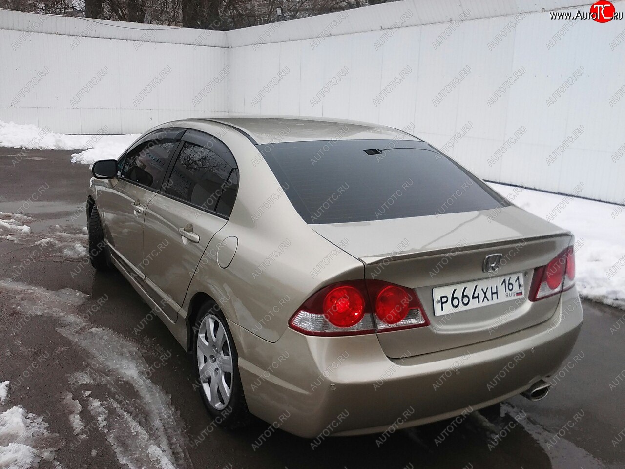 3 399 р. Лип спойлер АВТОКРАТ  Honda Civic  FD (2005-2011) седан дорестайлинг, седан рестайлинг (Неокрашенный)  с доставкой в г. Москва