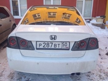 3 399 р. Лип спойлер АВТОКРАТ  Honda Civic  FD (2005-2011) седан дорестайлинг, седан рестайлинг (Неокрашенный)  с доставкой в г. Москва. Увеличить фотографию 2