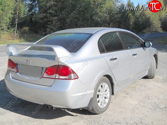 5 249 р. Спойлер Mugen-Style Honda Civic FD седан дорестайлинг (2005-2008) (Неокрашенный)  с доставкой в г. Москва