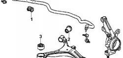 1 459 р. Полиуретановый сайлентблок нижнего рычага передней подвески (передний) Точка Опоры Honda Civic FD седан дорестайлинг (2005-2008)  с доставкой в г. Москва. Увеличить фотографию 2