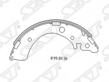 1 149 р. Колодки тормозные задние SAT Honda Civic EJ,EK,EM седан дорестайлинг (1995-1998)  с доставкой в г. Москва. Увеличить фотографию 1