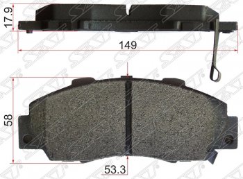 1 199 р. Колодки тормозные передние SAT  Honda Civic (EJ,EK,EM), CR-V (RD1,RD2,RD3), HR-V (GH1,GH2,  GH3, GH4,  GH1, GH2,  RU), Odyssey (1,  2,  3), StepWagon (RF1,RF2,  RF3,RF4,  RG,  RK)  с доставкой в г. Москва. Увеличить фотографию 1