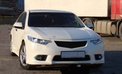 1 299 р. Реснички Sport на фары рестайлинг  Honda Accord  CU (2008-2011) седан дорестайлинг (Неокрашенные)  с доставкой в г. Москва. Увеличить фотографию 3