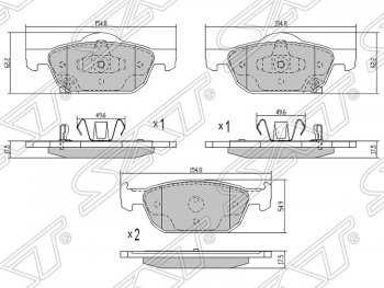 Колодки тормозные SAT (передние) Honda Civic 9 FK хэтчбэк (2011-2016)