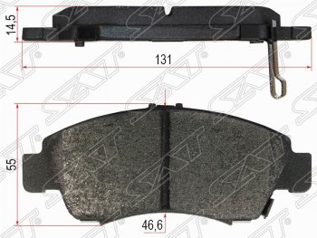 999 р. Комплект тормозных колодок SAT Honda Civic ES седан дорестайлинг (2000-2003)  с доставкой в г. Москва. Увеличить фотографию 1