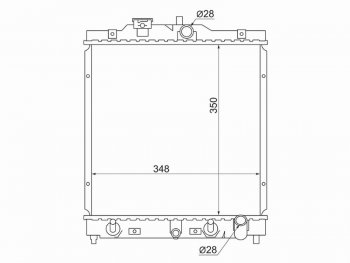 Радиатор двигателя SAT (трубчатый, МКПП/АКПП) Honda partner (1996-2005)