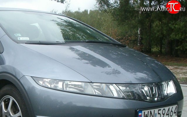 12 899 р. Пластиковый капот Standart Honda Civic FK,FN хэтчбэк 5 дв. дорестайлинг (2005-2008)  с доставкой в г. Москва