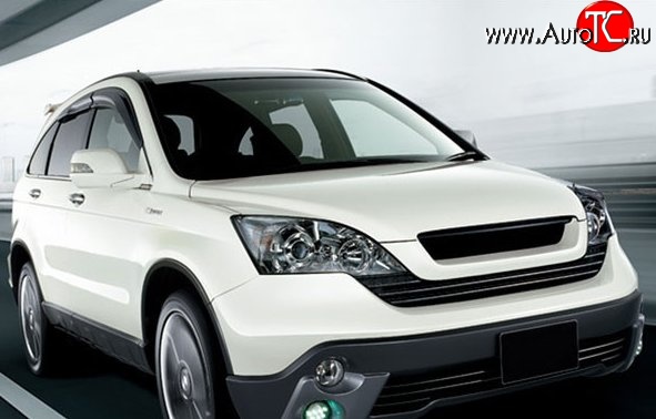 2 399 р. Решётка радиатора M-VRS Honda CR-V RE1,RE2,RE3,RE4,RE5,RE7 дорестайлинг (2007-2010) (Неокрашенная)  с доставкой в г. Москва