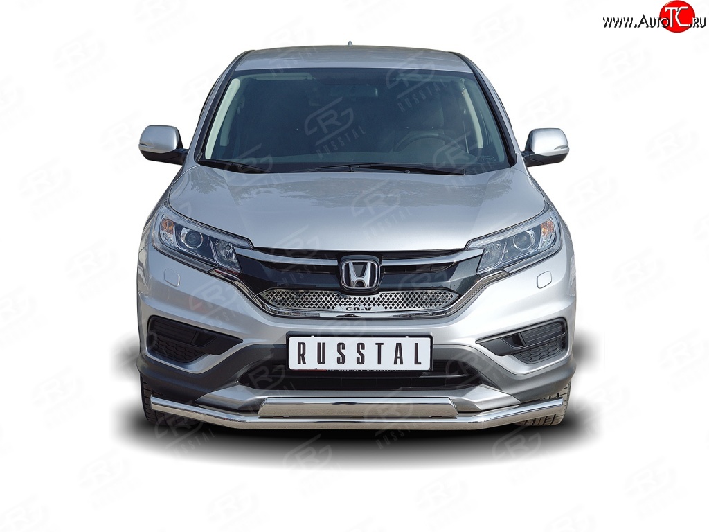 2 899 р. Решётка радиатора (рестайлинг) Russtal Honda CR-V RM1,RM3,RM4 дорестайлинг (2012-2015) (Неокрашенная)  с доставкой в г. Москва