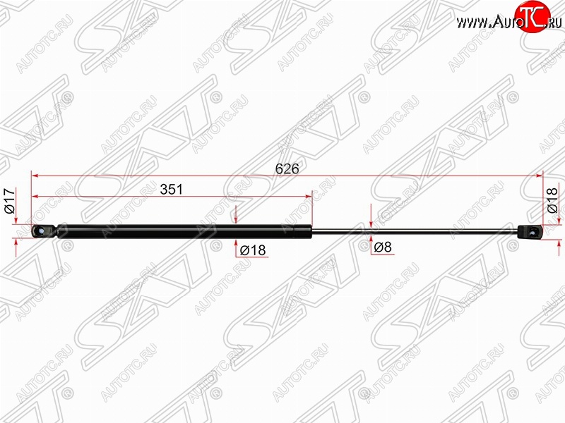 869 р. Газовый упор крышки багажника SAT  Honda CR-V  RM1,RM3,RM4 (2012-2018) дорестайлинг, рестайлинг  с доставкой в г. Москва