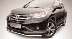 11 899 р. Одинарная защита переднего бампера из трубы диаметром 57 мм Slitkoff  Honda CR-V  RM1,RM3,RM4 (2012-2015) дорестайлинг (Нержавейка, Полированная)  с доставкой в г. Москва. Увеличить фотографию 1