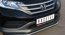 12 499 р. Одинарная защита переднего бампера диаметром 63 мм Russtal Honda CR-V RM1,RM3,RM4 дорестайлинг (2012-2015)  с доставкой в г. Москва. Увеличить фотографию 2