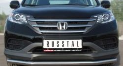 12 499 р. Одинарная защита переднего бампера диаметром 63 мм Russtal  Honda CR-V  RM1,RM3,RM4 (2012-2015) дорестайлинг  с доставкой в г. Москва. Увеличить фотографию 1