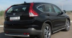 14 849 р. Защита порогов из круглой трубы диаметром 63 мм Russtal Honda CR-V RM1,RM3,RM4 дорестайлинг (2012-2015) (Защита порогов с со скосами на торцах (вариант 1))  с доставкой в г. Москва. Увеличить фотографию 8