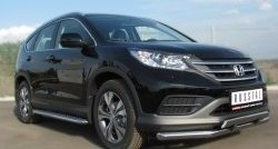 24 649 р. Широкая защита порогов SLITKOFF Honda CR-V RM1,RM3,RM4 дорестайлинг (2012-2015)  с доставкой в г. Москва. Увеличить фотографию 2