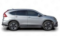 20 749 р. Широкая защита порогов Russtal Honda CR-V RM1,RM3,RM4 дорестайлинг (2012-2015) (Защита порогов с со скосами на торцах (вариант 1))  с доставкой в г. Москва. Увеличить фотографию 3