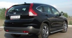 14 899 р. Одинарная защита заднего бампера из трубы диаметром 63 мм SLITKOFF Honda CR-V RM1,RM3,RM4 дорестайлинг (2012-2015)  с доставкой в г. Москва. Увеличить фотографию 4