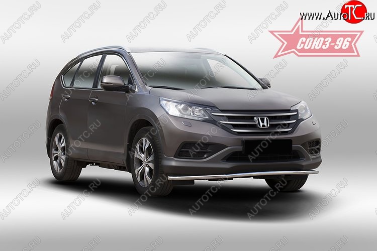 11 384 р. Защита переднего бампера одинарная Souz-96 (d42) Honda CR-V RM1,RM3,RM4 дорестайлинг (2012-2015)  с доставкой в г. Москва