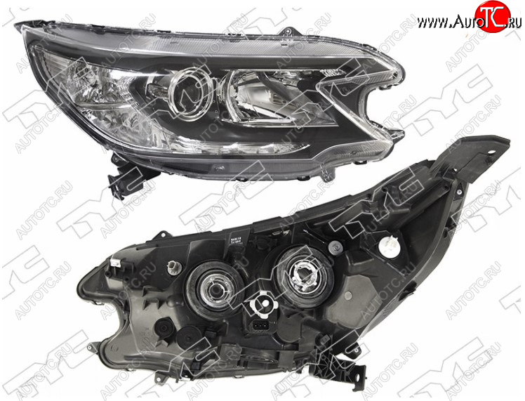 7 299 р. Правая фара передняя TYC  Honda CR-V  RM1,RM3,RM4 (2012-2015) дорестайлинг (Галоген, с электрокорректором)  с доставкой в г. Москва