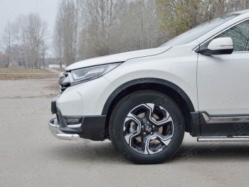 14 699 р. Защита переднего бампера (2 трубыØ63 и 75х42 мм, нержавейка) Russtal  Honda CR-V  RW,RT (2016-2020) дорестайлинг  с доставкой в г. Москва. Увеличить фотографию 4