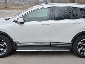 22 999 р. Широкая защита порогов SLITKOFF v2 Honda CR-V RW,RT дорестайлинг (2016-2020)  с доставкой в г. Москва. Увеличить фотографию 2