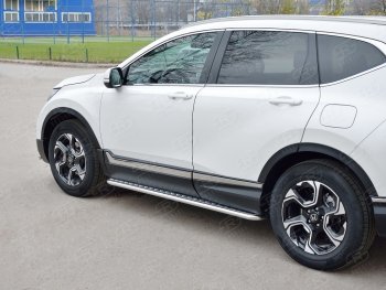 Широкая защита порогов SLITKOFF v2 Honda CR-V RW,RT дорестайлинг (2016-2020)