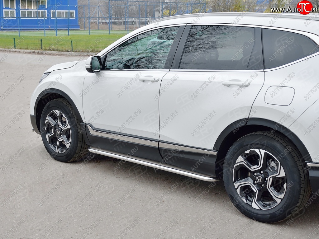 35 549 р. Широкая защита порогов SLITKOFF v3 Honda CR-V RW,RT дорестайлинг (2016-2020)  с доставкой в г. Москва