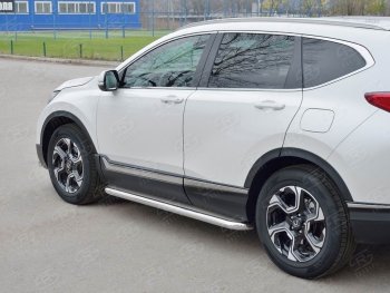 43 999 р. Широкая защита порогов из трубы диаметром 63 мм SLITKOFF v3 Honda CR-V RW,RT дорестайлинг (2016-2020)  с доставкой в г. Москва. Увеличить фотографию 3