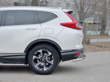 17 799 р. Защита заднего бампера (Ø63 и 42, дуги, нержавейка) SLITKOFF Honda CR-V RW,RT дорестайлинг (2016-2020)  с доставкой в г. Москва. Увеличить фотографию 4