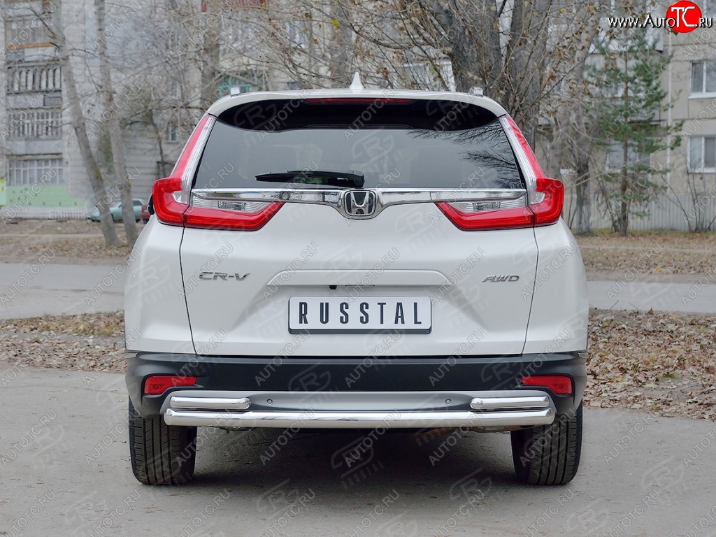 17 799 р. Защита заднего бампера (Ø63 и 42, дуги, нержавейка) SLITKOFF Honda CR-V RW,RT дорестайлинг (2016-2020)  с доставкой в г. Москва